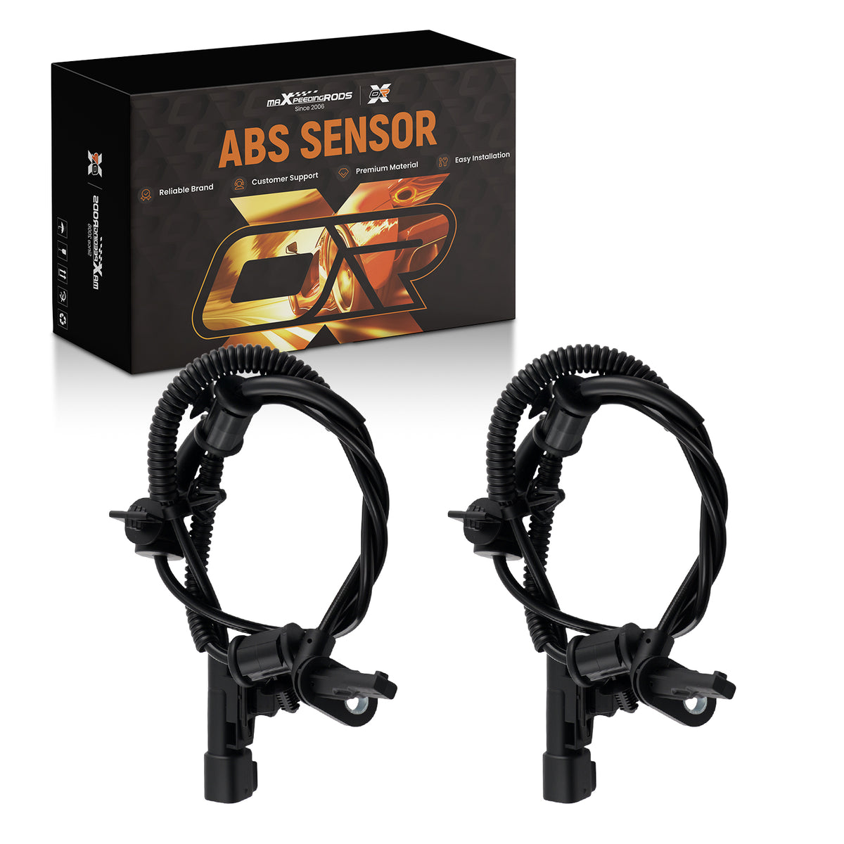 ABS Speed Sensor 2-Terminal compatible for Buick LaCrosse Regal 2010-2017 22821303 Pair