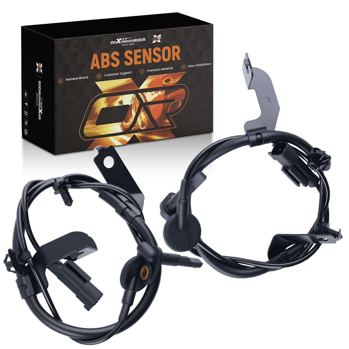 2x ABS Wheel Speed Sensor Front L/R compatible for Chrysler 200 Sebring 5085822AC ALS2408