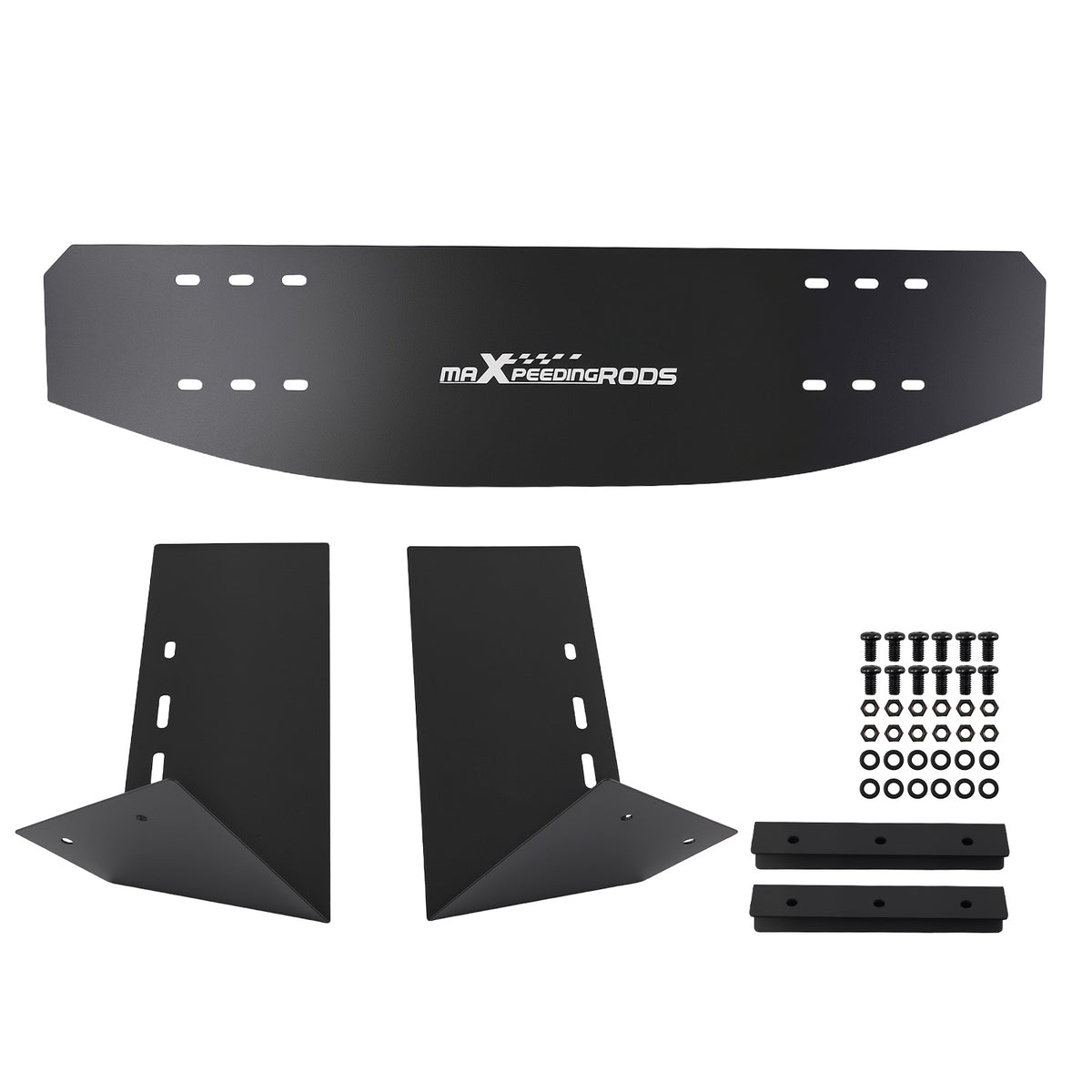 BLACK Aluminum Universal air guide plates For Turbo Intercooler Adjustable