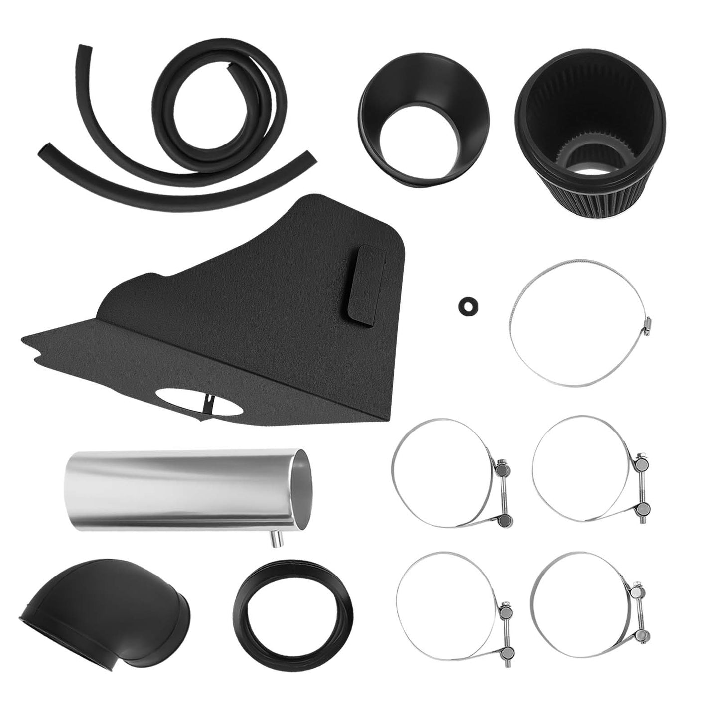 Cold Air Intake + Heat Shield compatible For Challenger Charger 300C 5.7L 6.1L compatible For V8 2005-2010