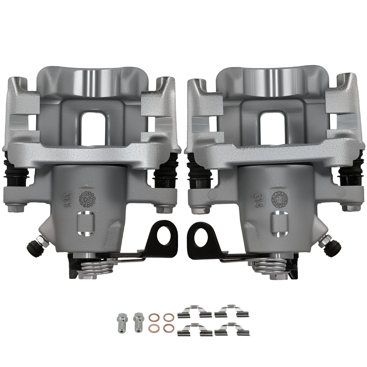 Pair Rear Brake Calipers w/ Bracket compatible For VW Jetta City compatible For Audi TT Quattro 19-B2575