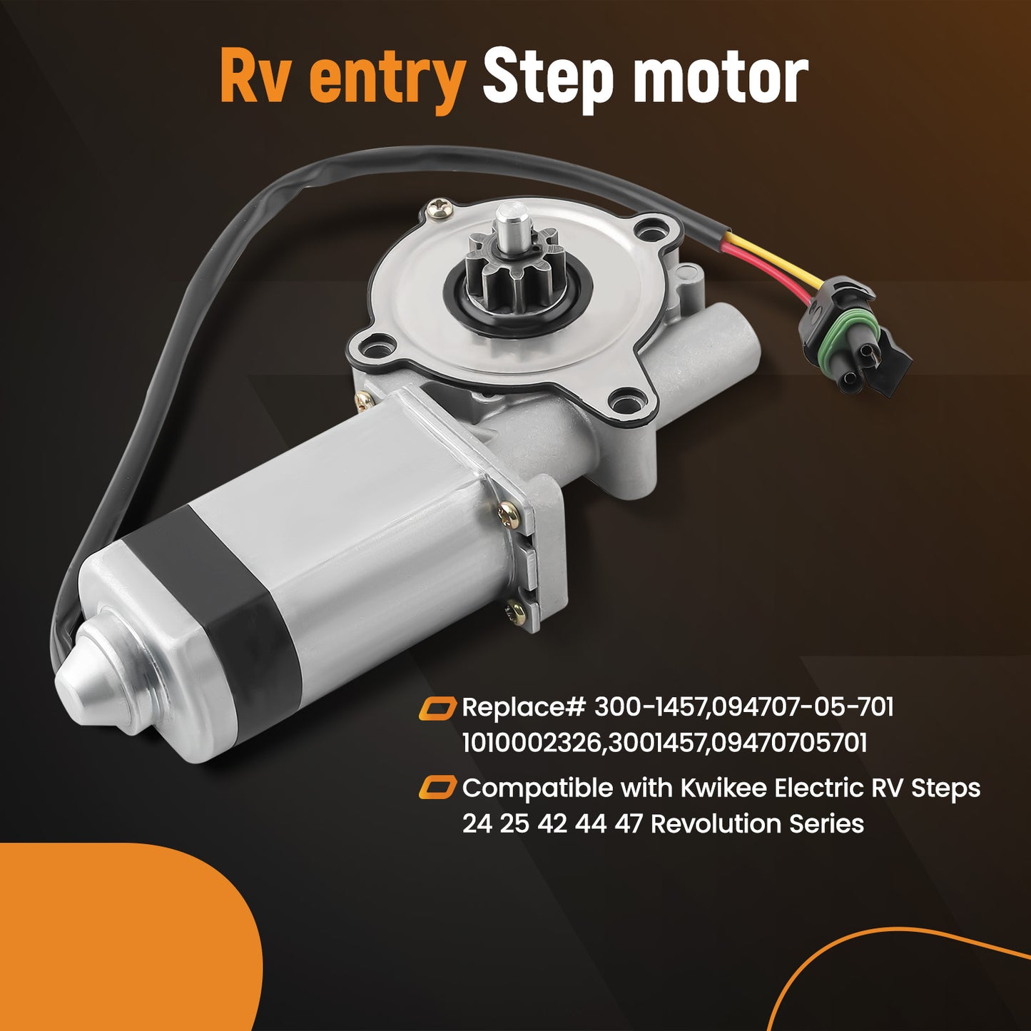 Replacement RV Step Motor For Kwikee Electric RV Steps 300-1457 094707-05-701