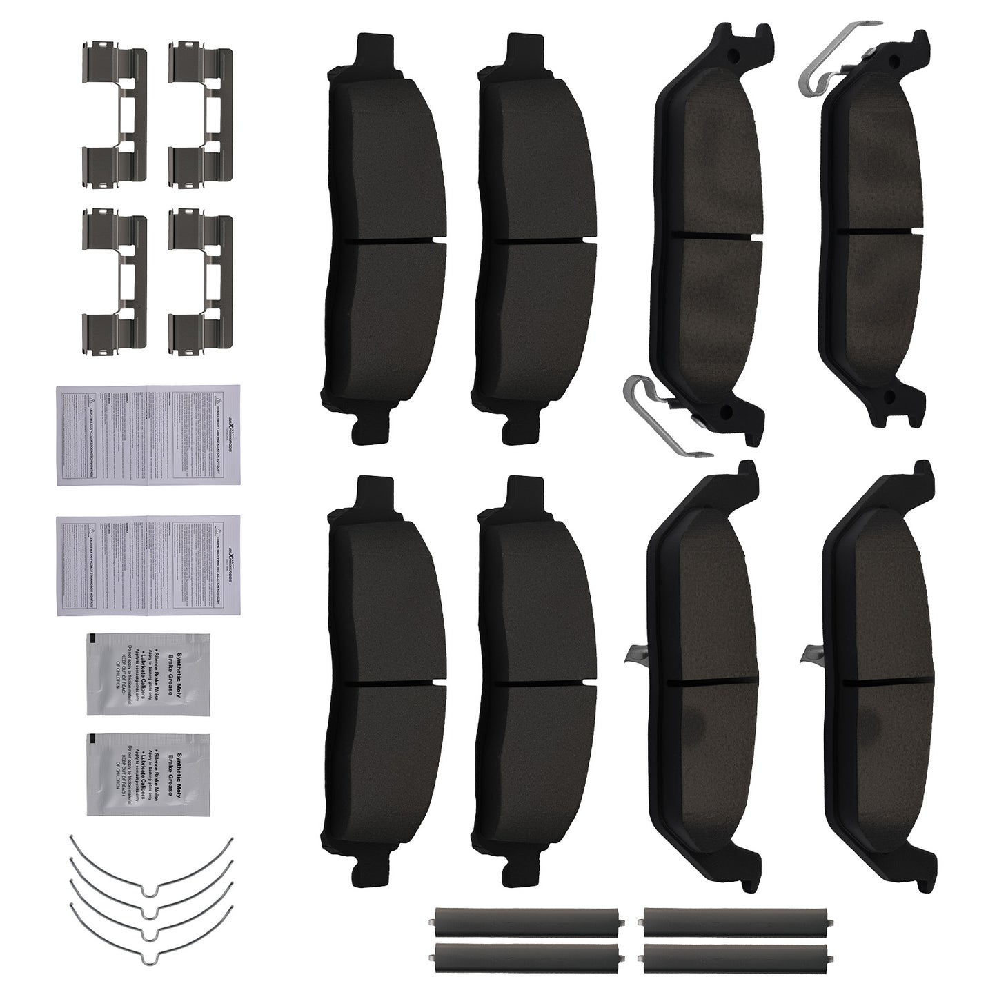 Front Rear Brake Pads Set compatible For Ford F-150 2004-2008 compatible For Lincoln Mark LT 2006-2008