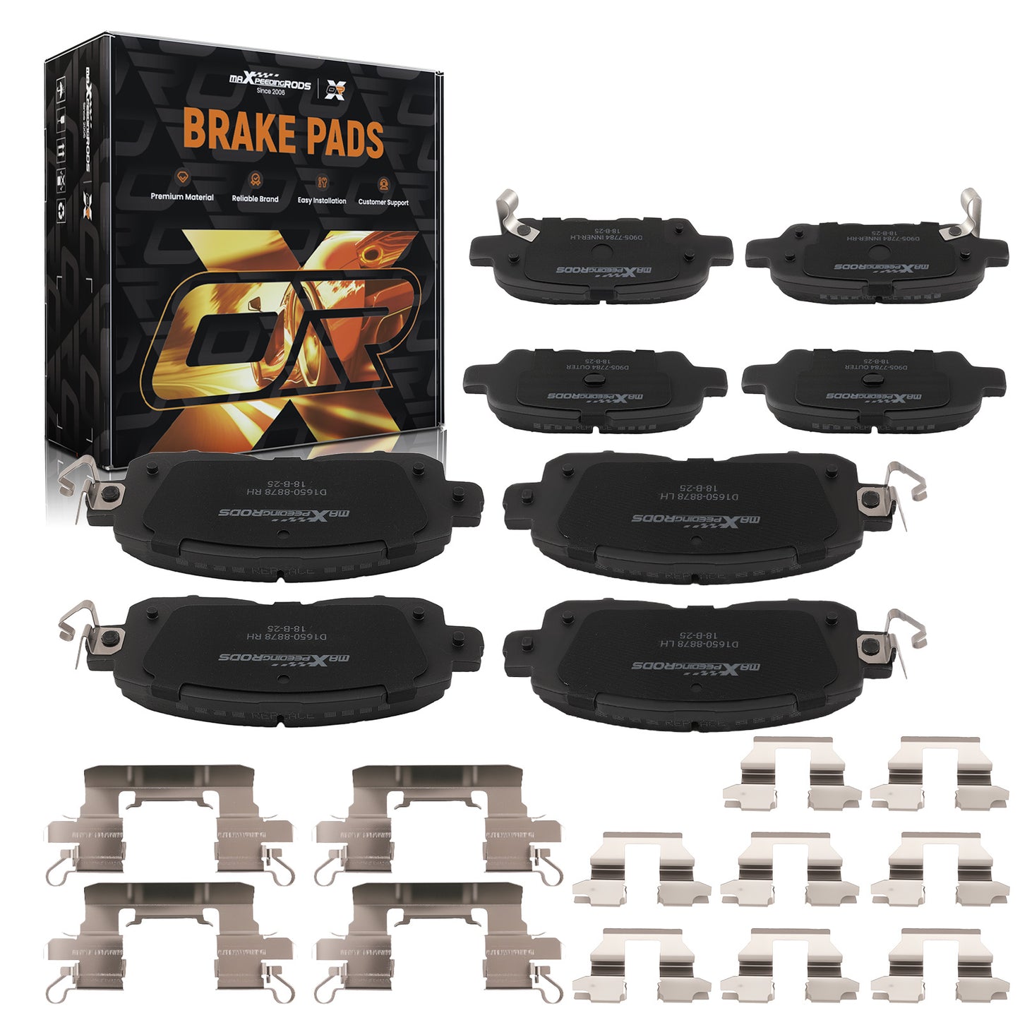Ceramic FrontRear Brake Pads Kit compatible For Nissan Altima 2013-2023 P-1650 P-905
