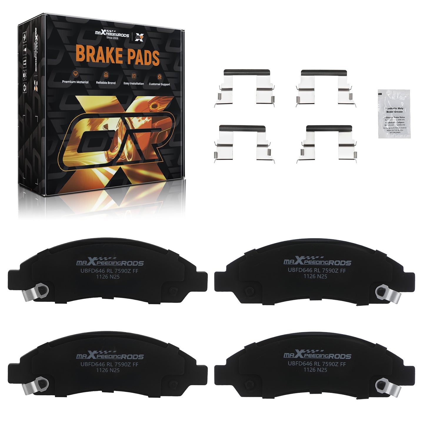 Front Ceramic Brake Pads Set compatible For Chevrolet Colorado/GMC Canyon 2004-2008D1039