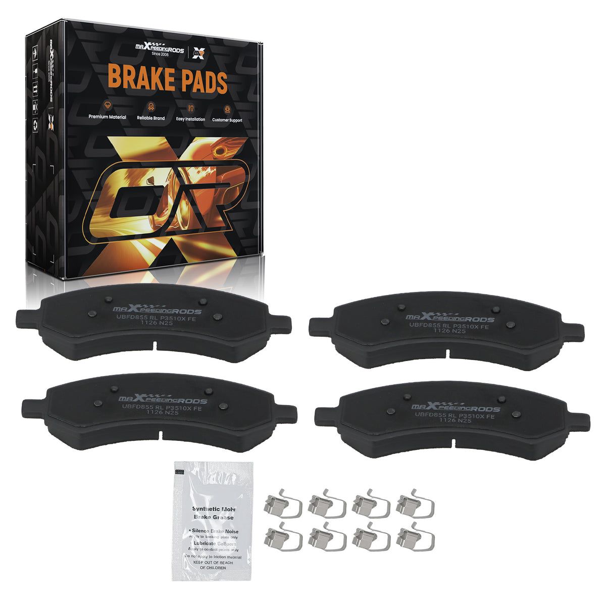 Front Brake Pads Set compatible For Chrysler Aspen 2007-2009 compatible For Dodge Dakota 2005-2010 D1084