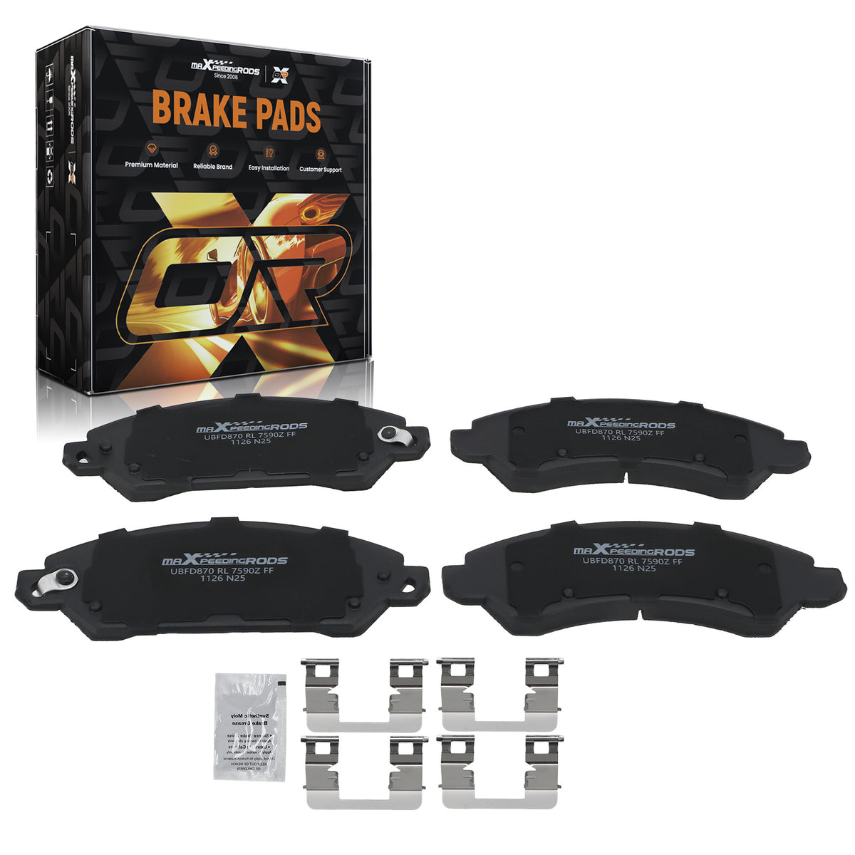 Brake Pads Front Ceramic compatible For Chevrolet Avalanche compatible For Silverado 1500 compatible For Tahoe 2005-2020