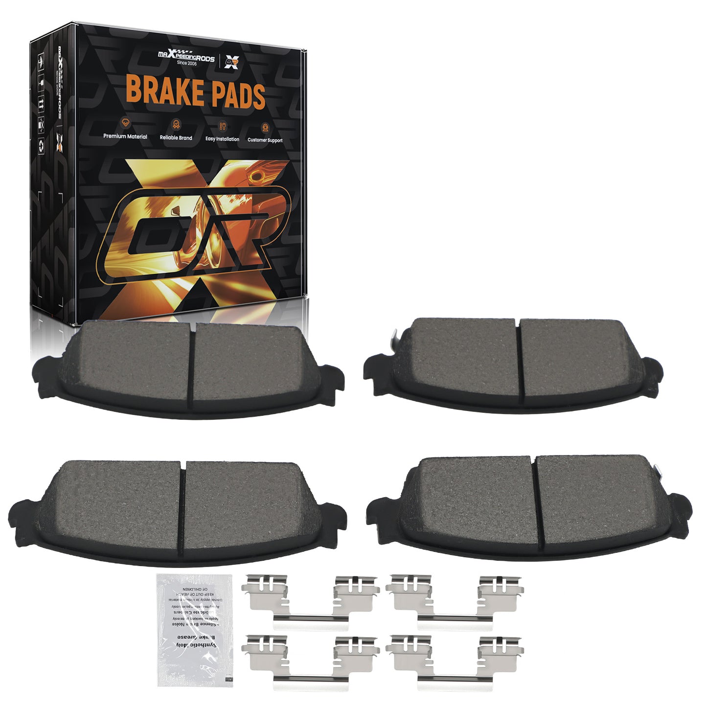 Rear Ceramic Brake Pads Set compatible For Cadillac Escalade/Chevy Suburban 1500 2007-2014