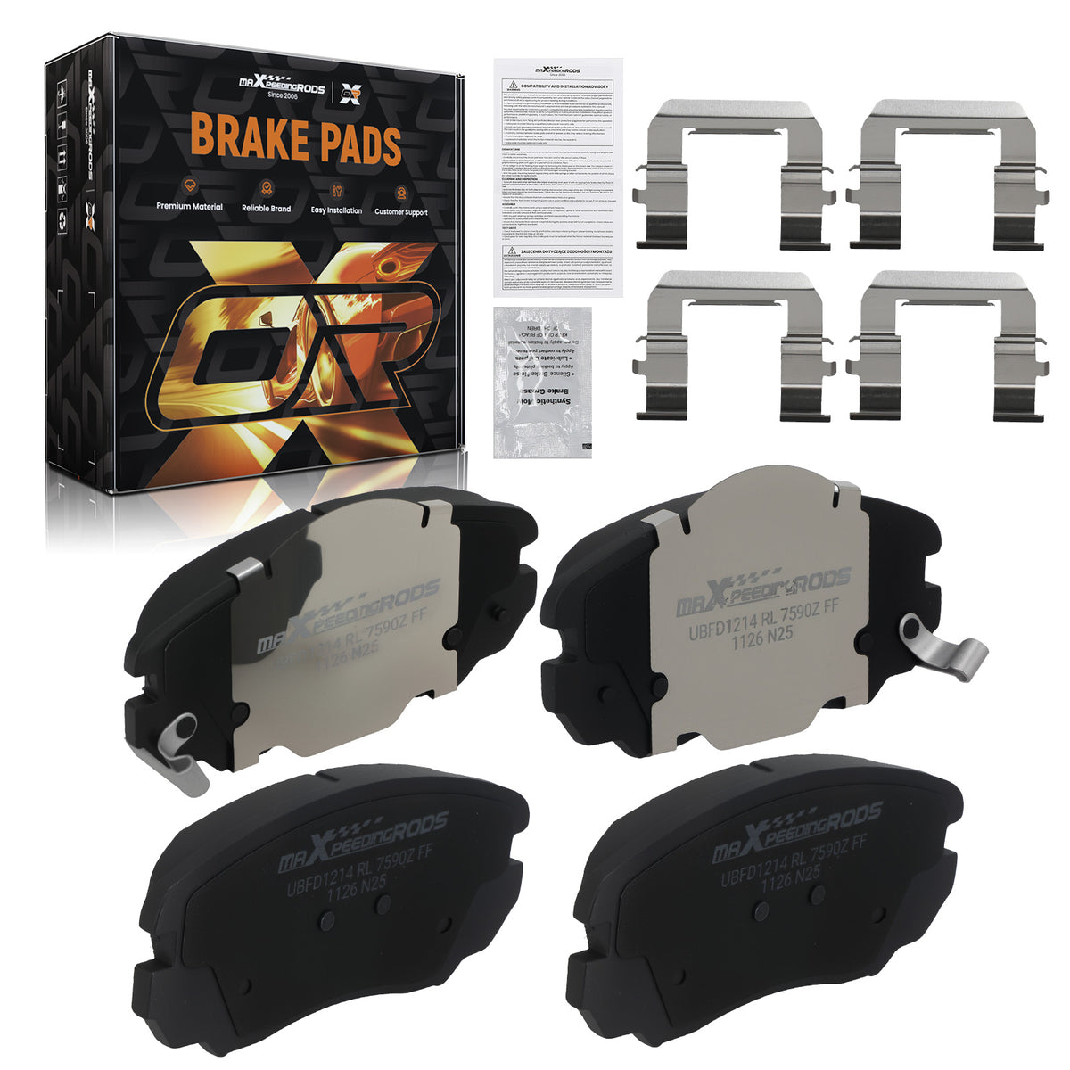Front Ceramic Brake Pads Set compatible for Buick Allure Cascada compatible for LaCrosse Regal 2010-2019