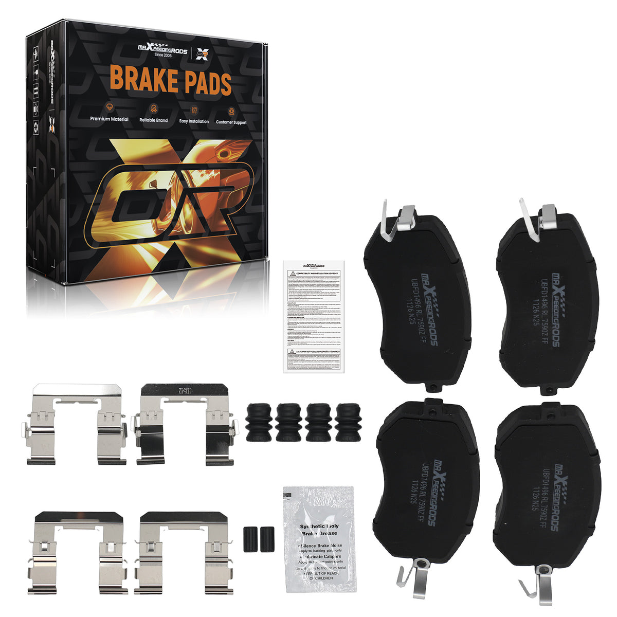 Front Ceramic Brake Pads compatible for Scion FR‑S/Compatible for Toyota GR86/Compatible for Subaru Forester Impreza
