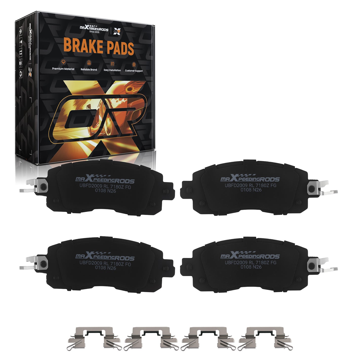 Front Ceramic Brake Pads Set compatible For Nissan Altima 2013-2025/Leaf 2014-2018 D1650
