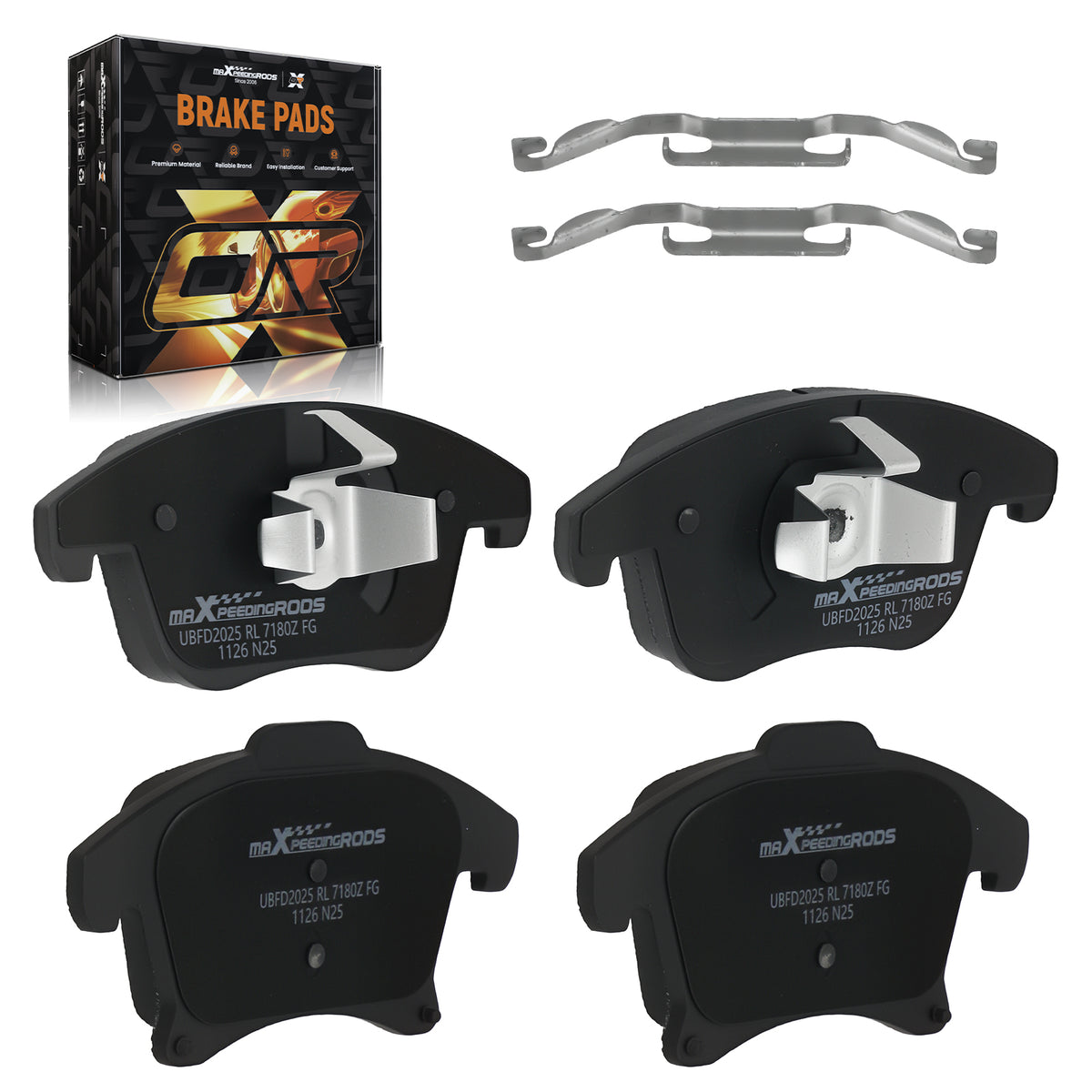 Front Ceramic Brake Pads Set compatible For Ford Fusion compatible For Lincoln MKZ 2013-2020 P1653 D1653
