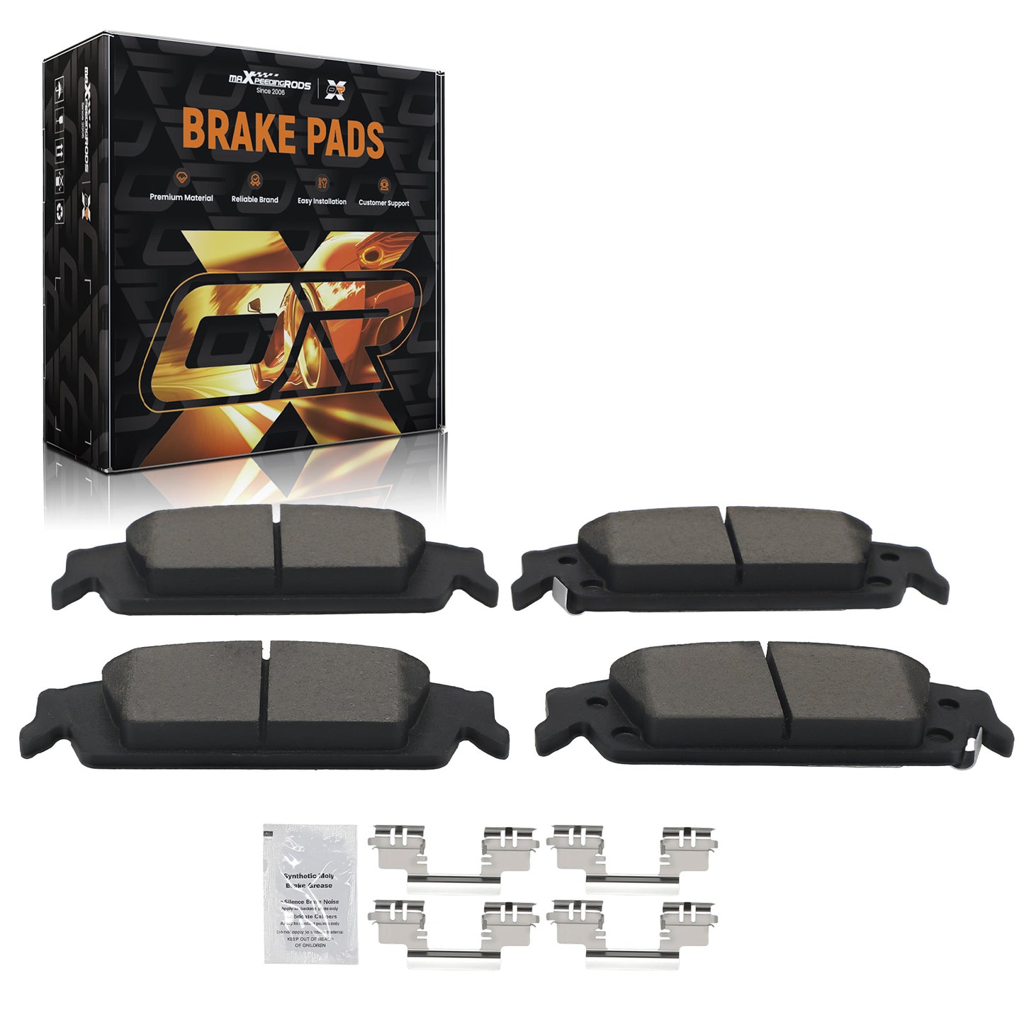 Rear Ceramic Brake Pads Set compatible For Cadillac Escalade/Escalade ESV 2015-2020 D1707