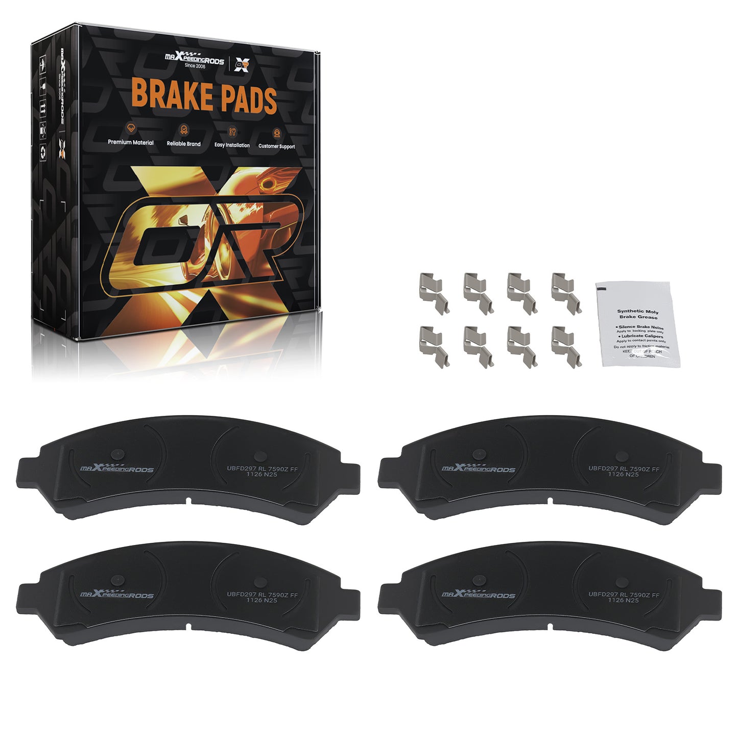 Front Ceramic Brake Pads Set compatible For Chevrolet Blazer 1997-2005/S10 1998-2004 D726