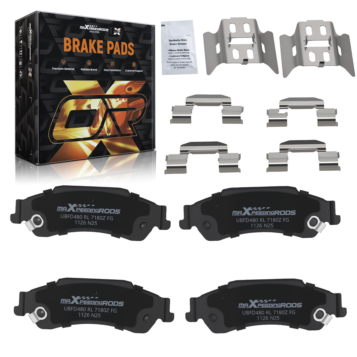 Rear Ceramic Brake Pads compatible for Chevrolet Blazer 1997-2005/S10 1998-2004 D729 P-729