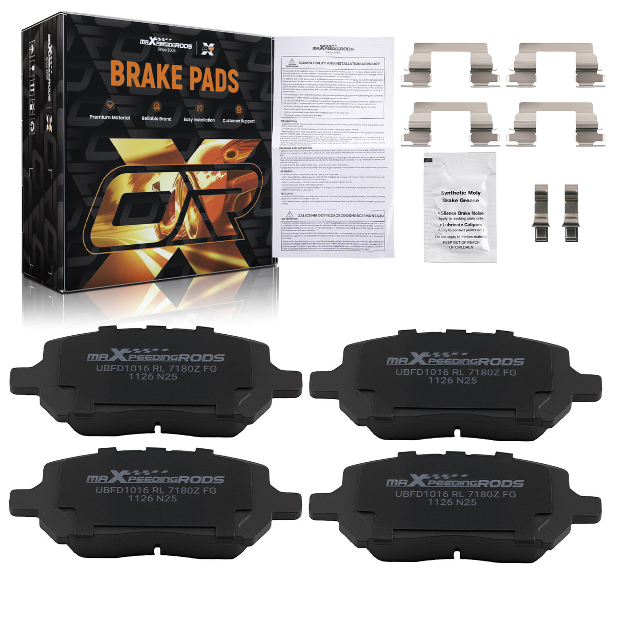 Front Ceramic Brake Pads compatible for Chevrolet Cobalt 2005-2010/Compatible for Pontiac G5 2007-2010