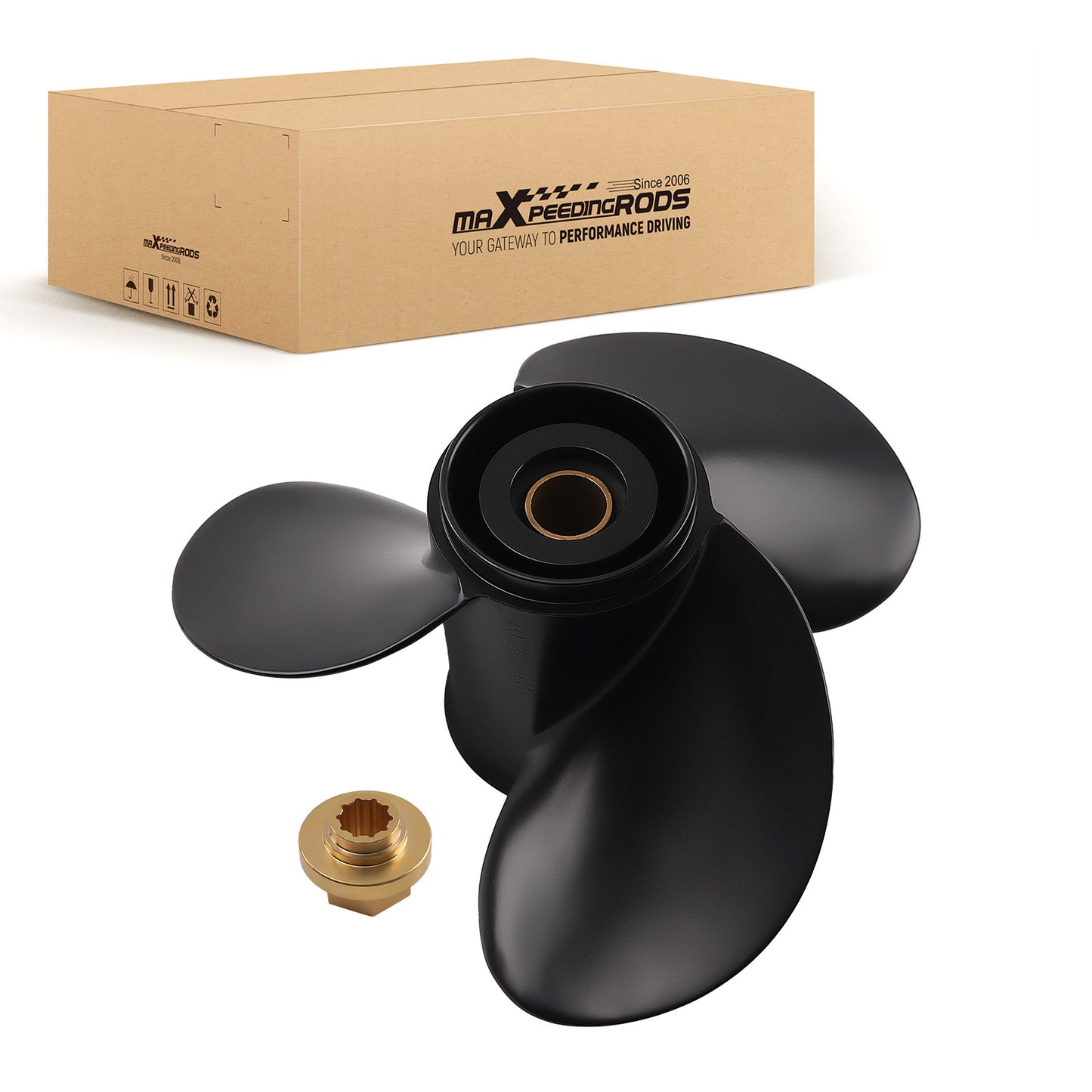 10 3/8 Aluminum Propeller compatible For Mercury 9.9-25HP 48-19640A40