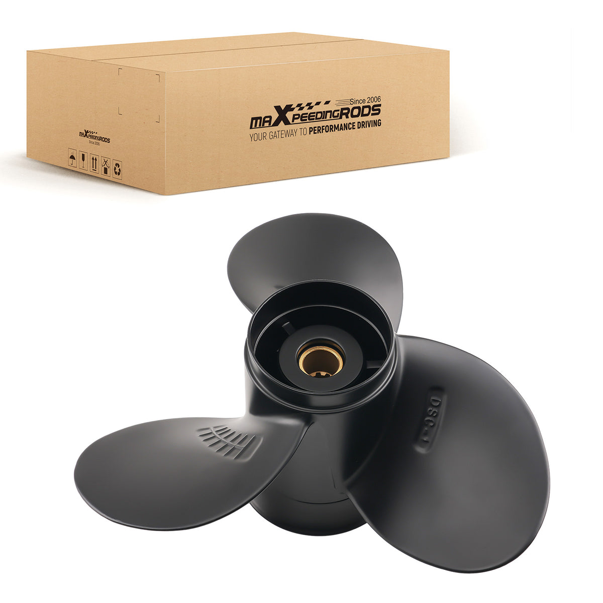 3 Blade 9 Pitch Propeller compatible For Suzuki DF 8-20HP Outboard 2.50 Gearcase