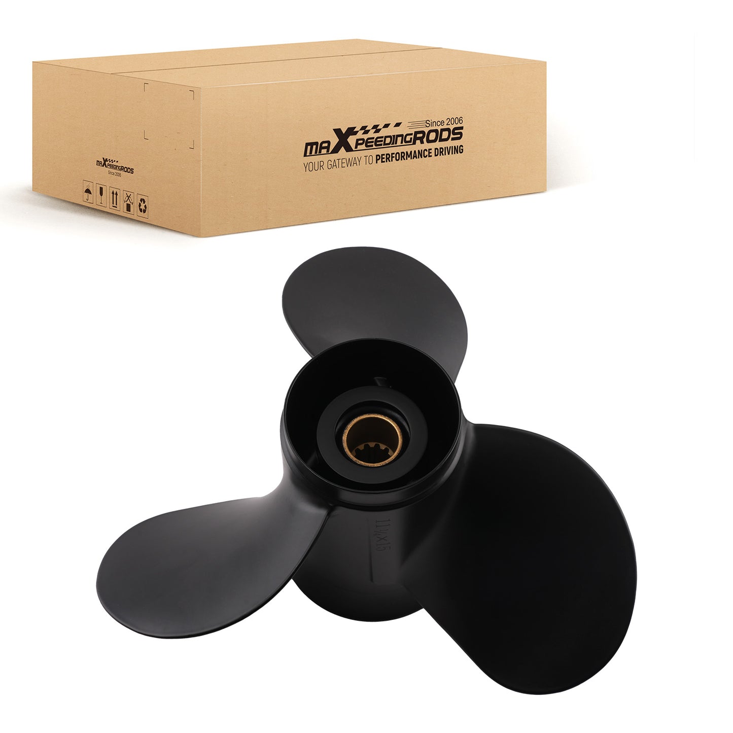 11 1/4 Aluminum Propeller compatible For Suzuki 35-65HP 15 Pitch 58100-88L62-019