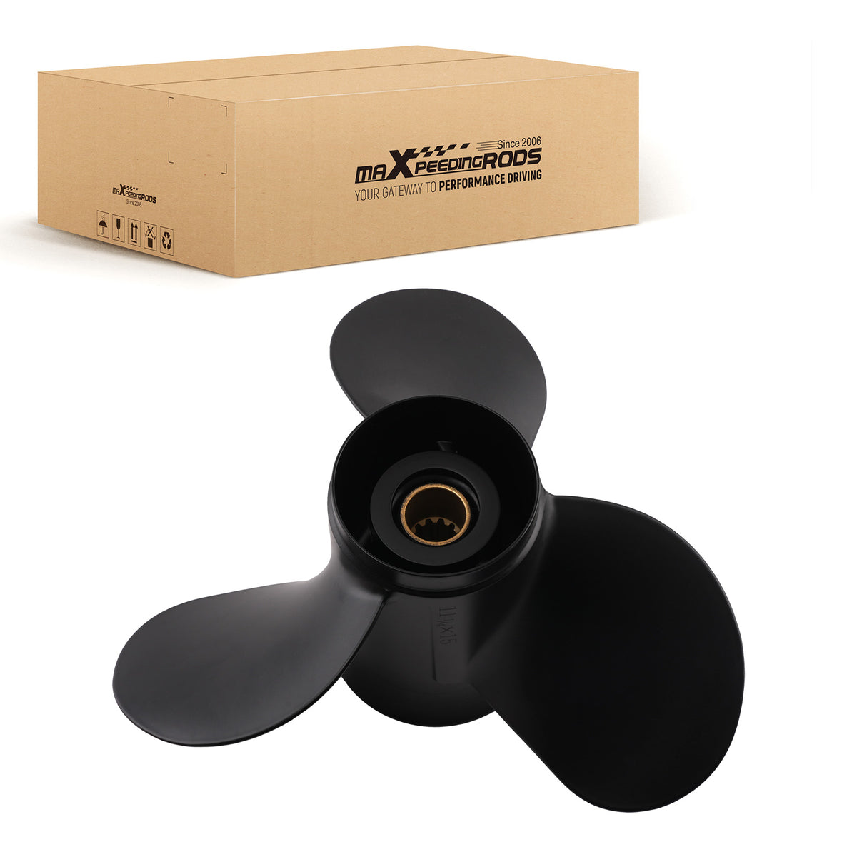 11 1/4 Aluminum Propeller compatible For Suzuki 35-65HP 15 Pitch 58100-88L62-019