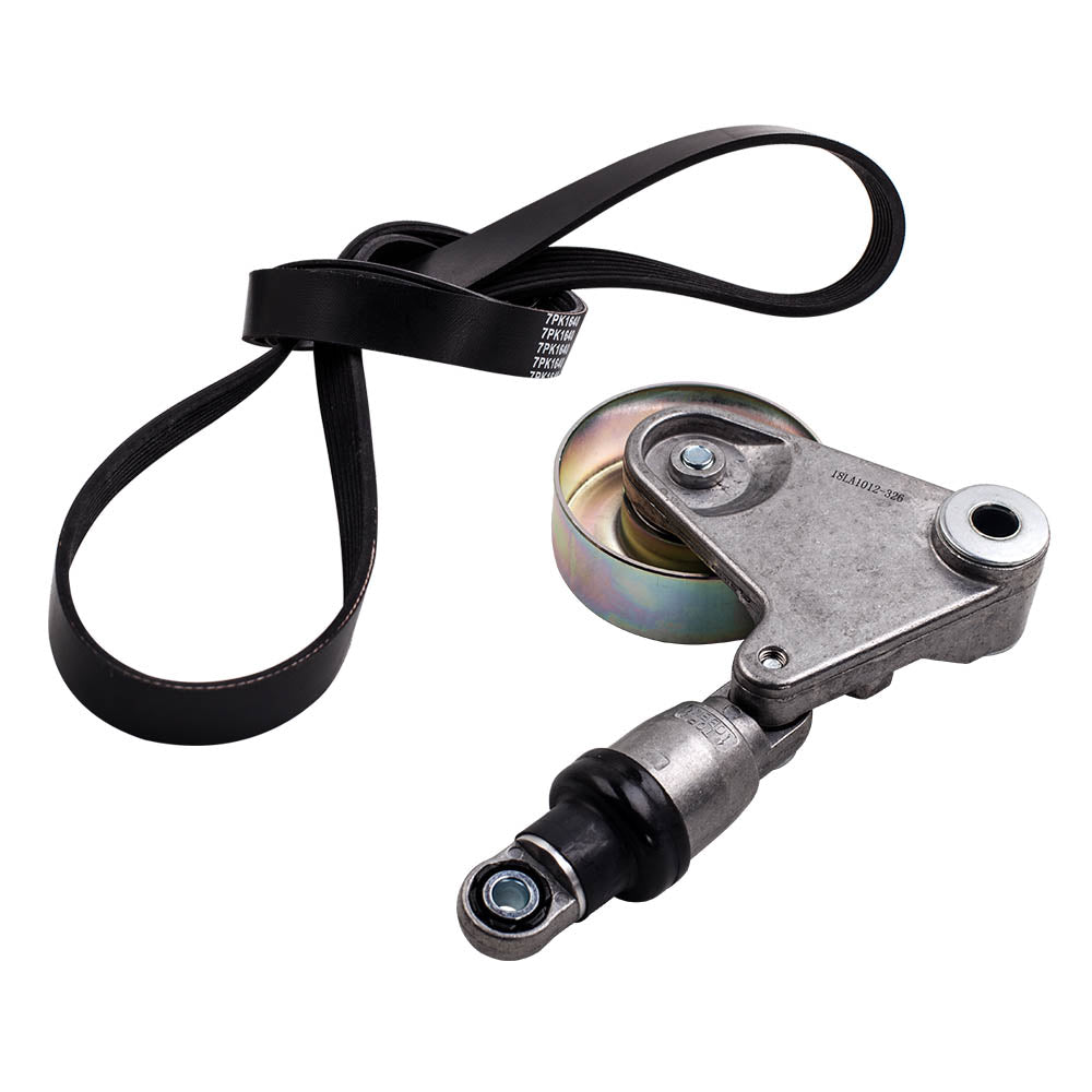 Compatible For Nissan Patrol GU Y61 ZD30 3.0L 2000-2007 Drive Fan Belt + Tensioner Assembly
