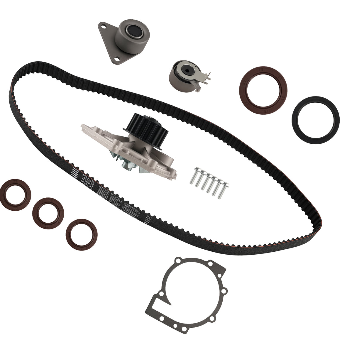 Timing Belt Kit Water Pump compatible For Volvo C70 L5 2.4L 2.3L 1998-2004 TB331 142 Teeth