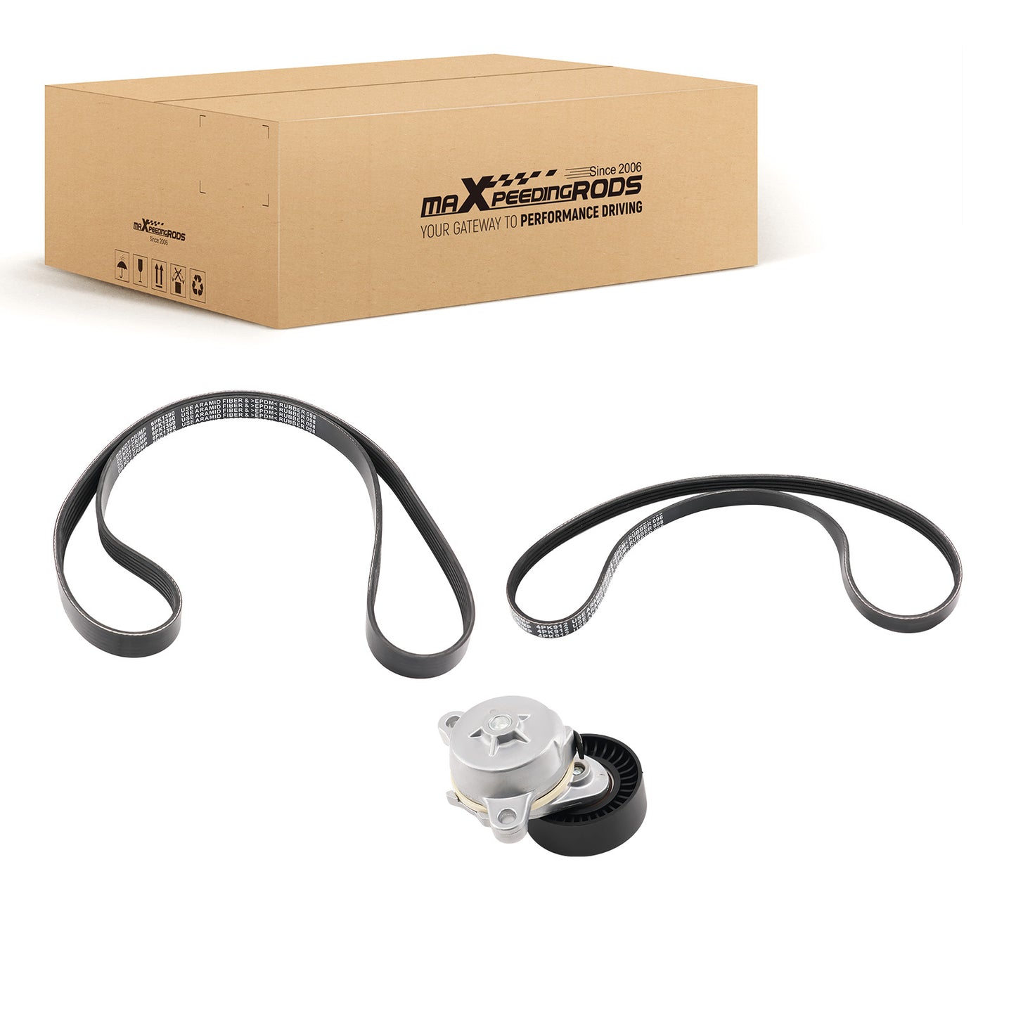 Belt Kit compatible For Ford F-150 3.5L 3.7L V6 2011-2017 compatible For Mustang Serpentine Tensioner