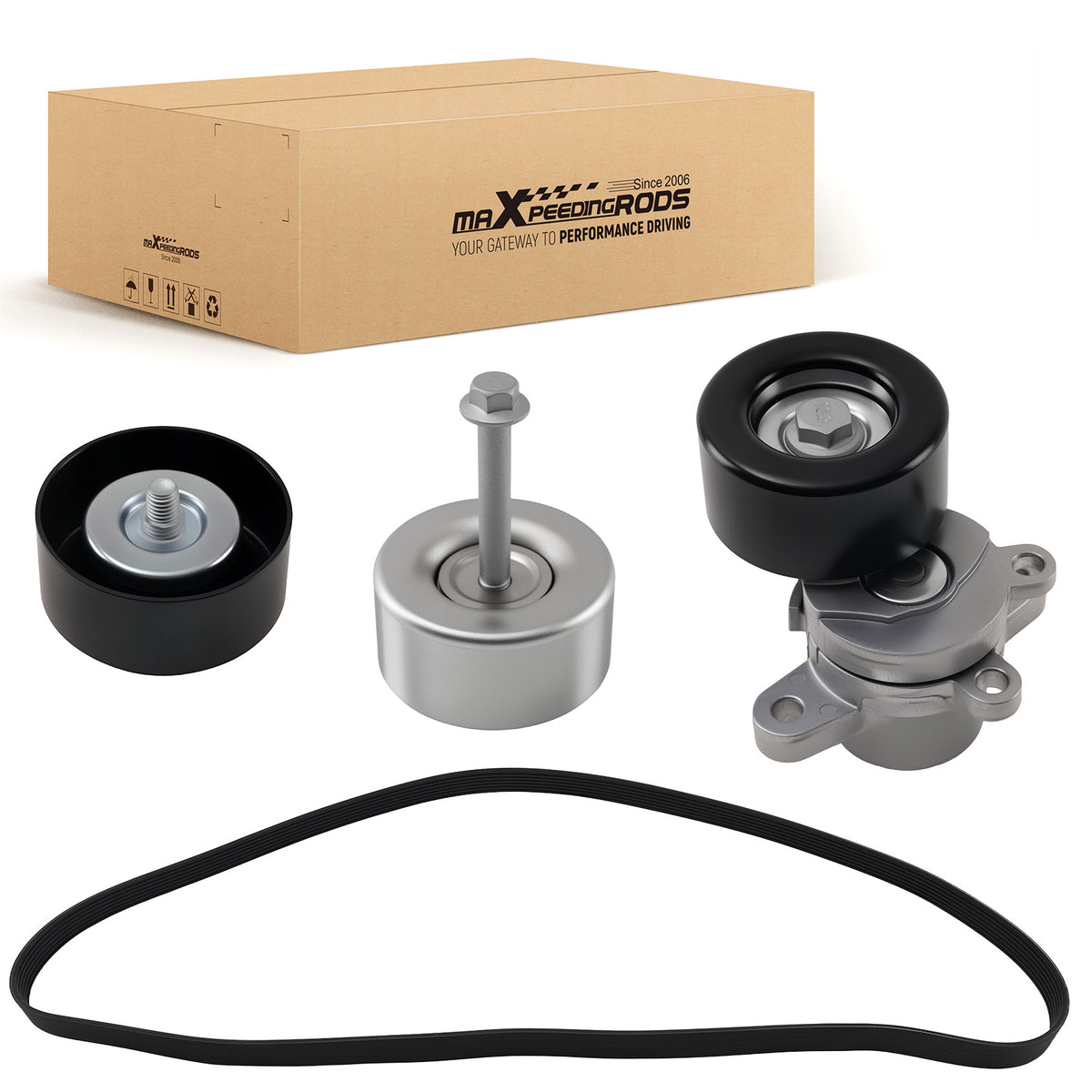 Drive Belt Tensioner Kit compatible For Nissan Altima 2006-2012 Maxima 2008-2014 3.5L