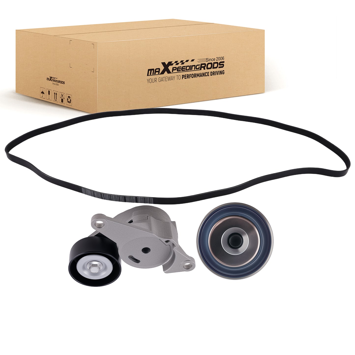 Serpentine Belt Component Kit compatible For Buick Allure compatible For Lacrosse 2005-2008 38397 6PK2360