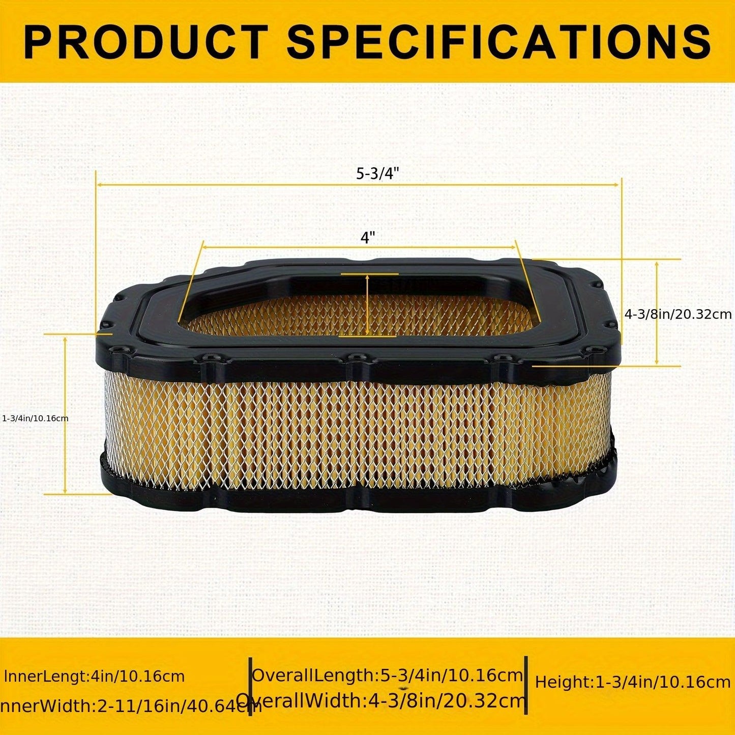 32 083 03-S High-Quality Air Filter - Precise Fit for MTD 17AF2ACS004, 17AF2ACP977, Troy-Bilt TB2450, and Yard Man 13BP605H755 Lawn Mowers - Authentic Hipa Replacement Part Ensures Optimal Engine Performance