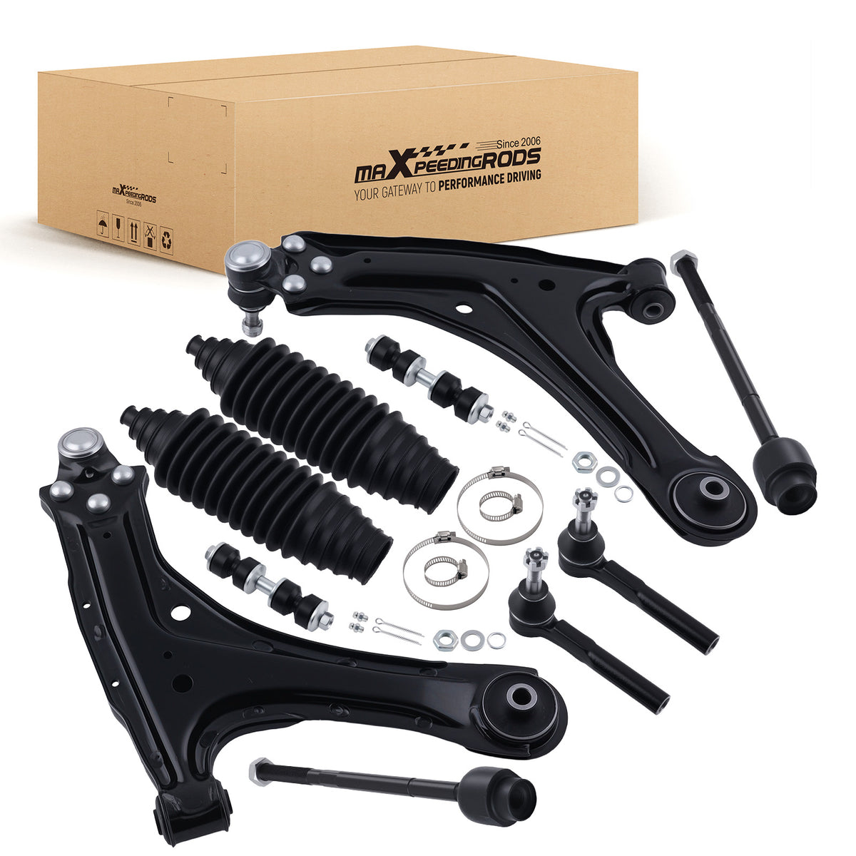 10x Front Lower Control Arms Suspension Kit For 1997-2003 compatible For Chevy Malibu K80446