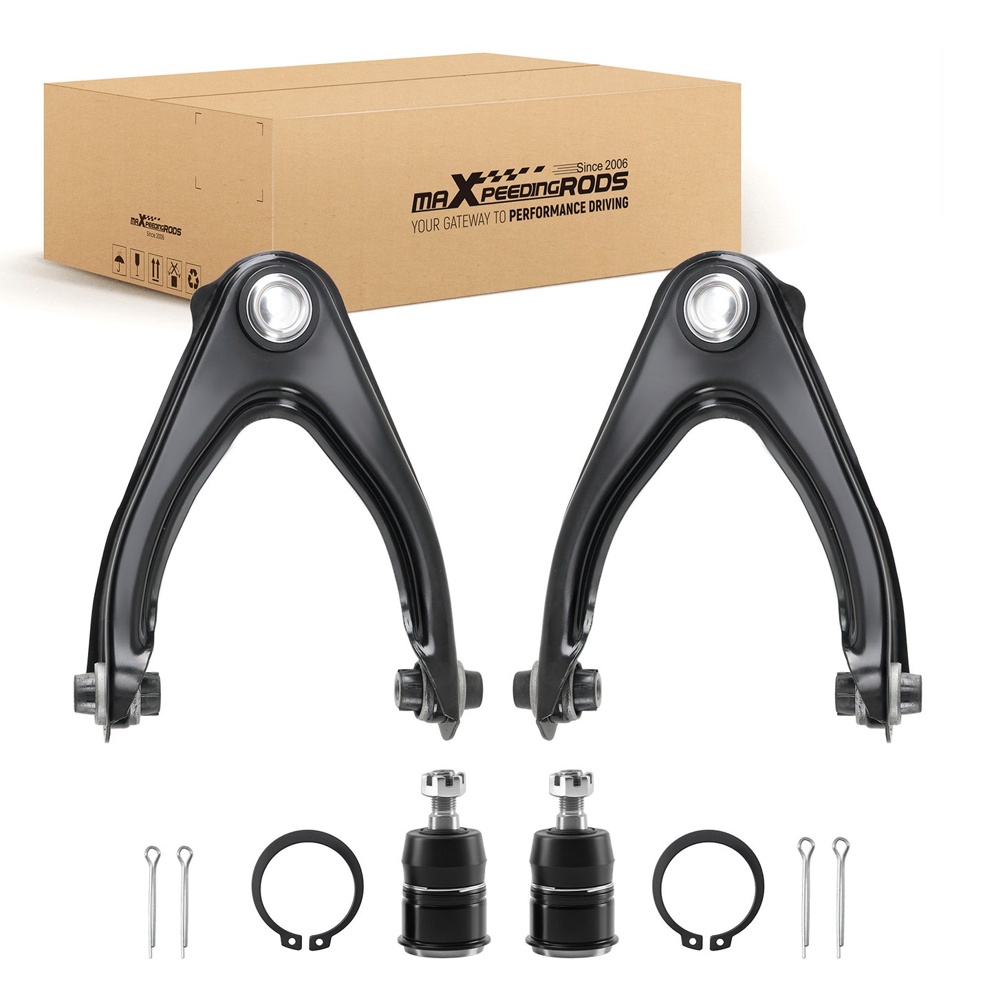 4x Front Upper Suspension Control Arms Lower Ball Joints For 1997-01 compatible For Honda CR-V