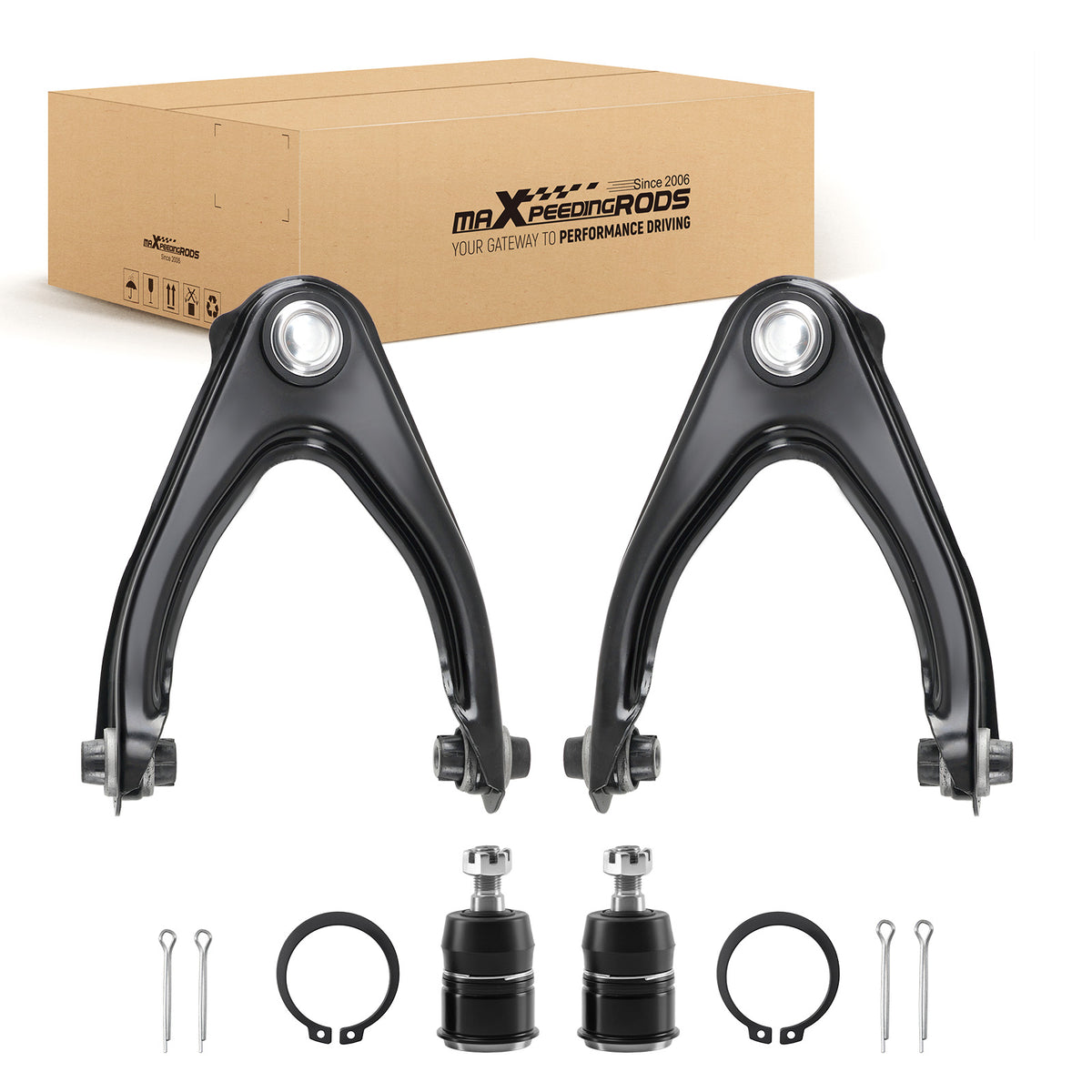 4x Front Upper Suspension Control Arms Lower Ball Joints For 1997-01 compatible For Honda CR-V