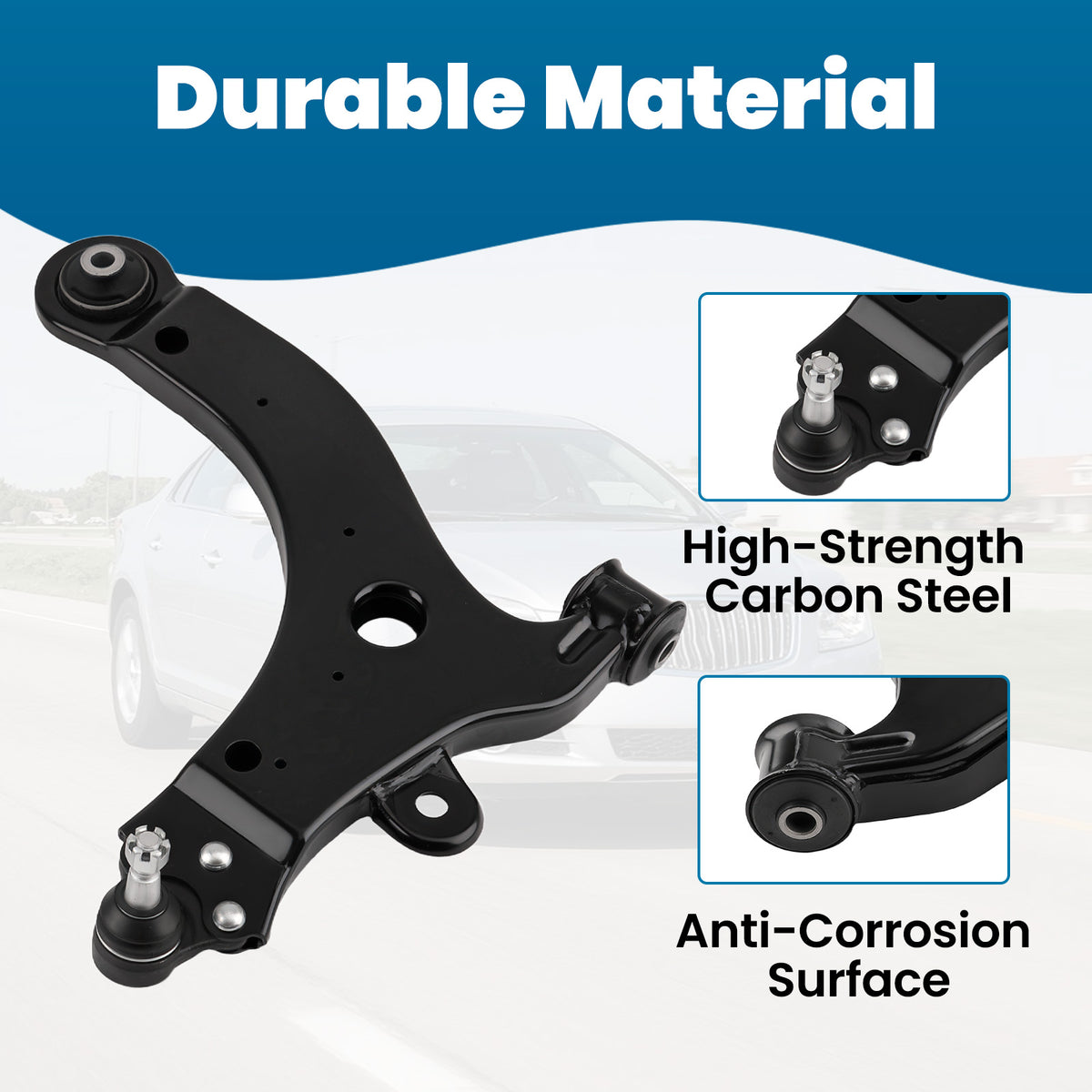 Front Lower Control Arms Tie Rods Sway Bars compatible For Buick Lacrosse Allure 2005-2009