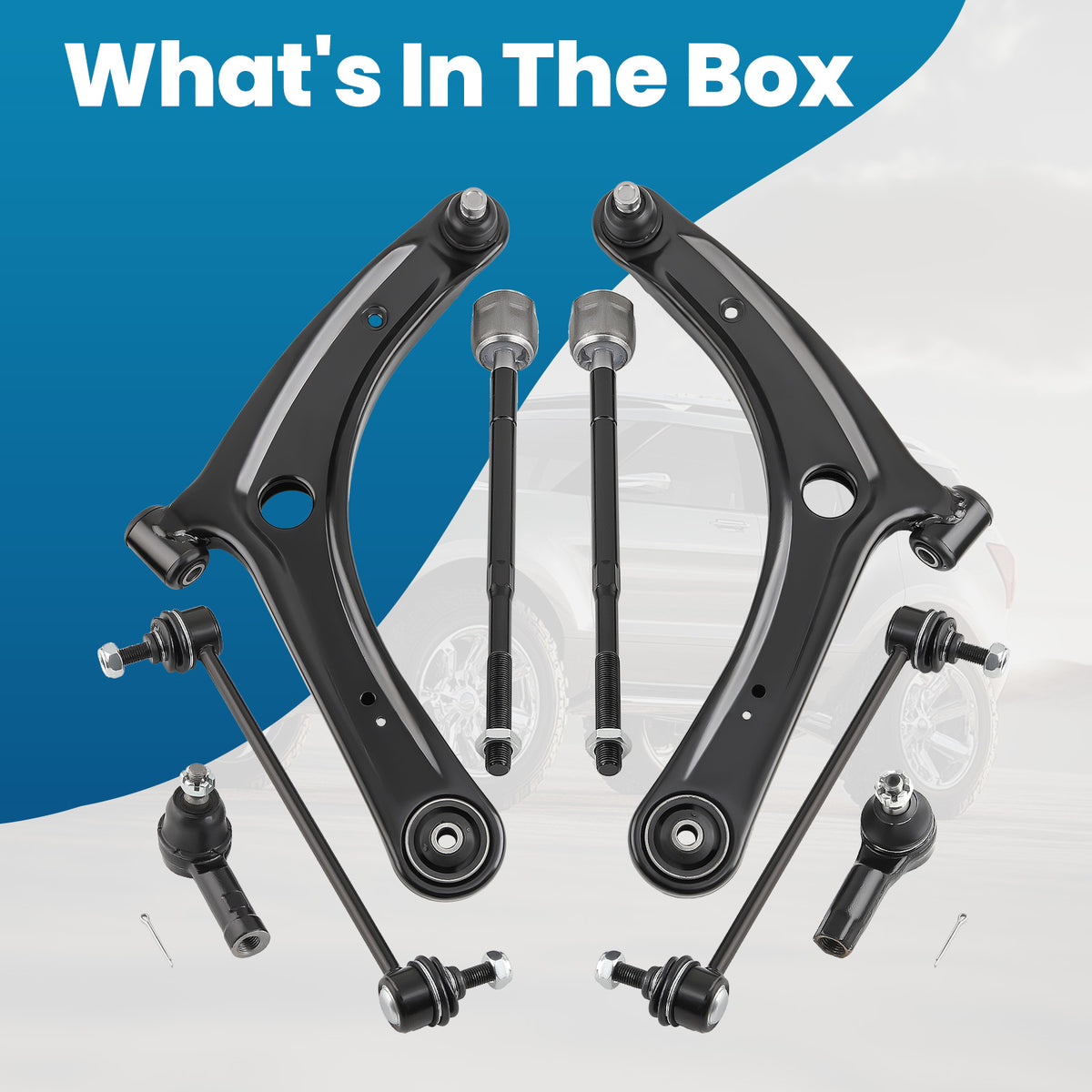 Suspension Kit Front Lower Control Arms compatible For Mitsubishi Lancer 2008-2017 K620548