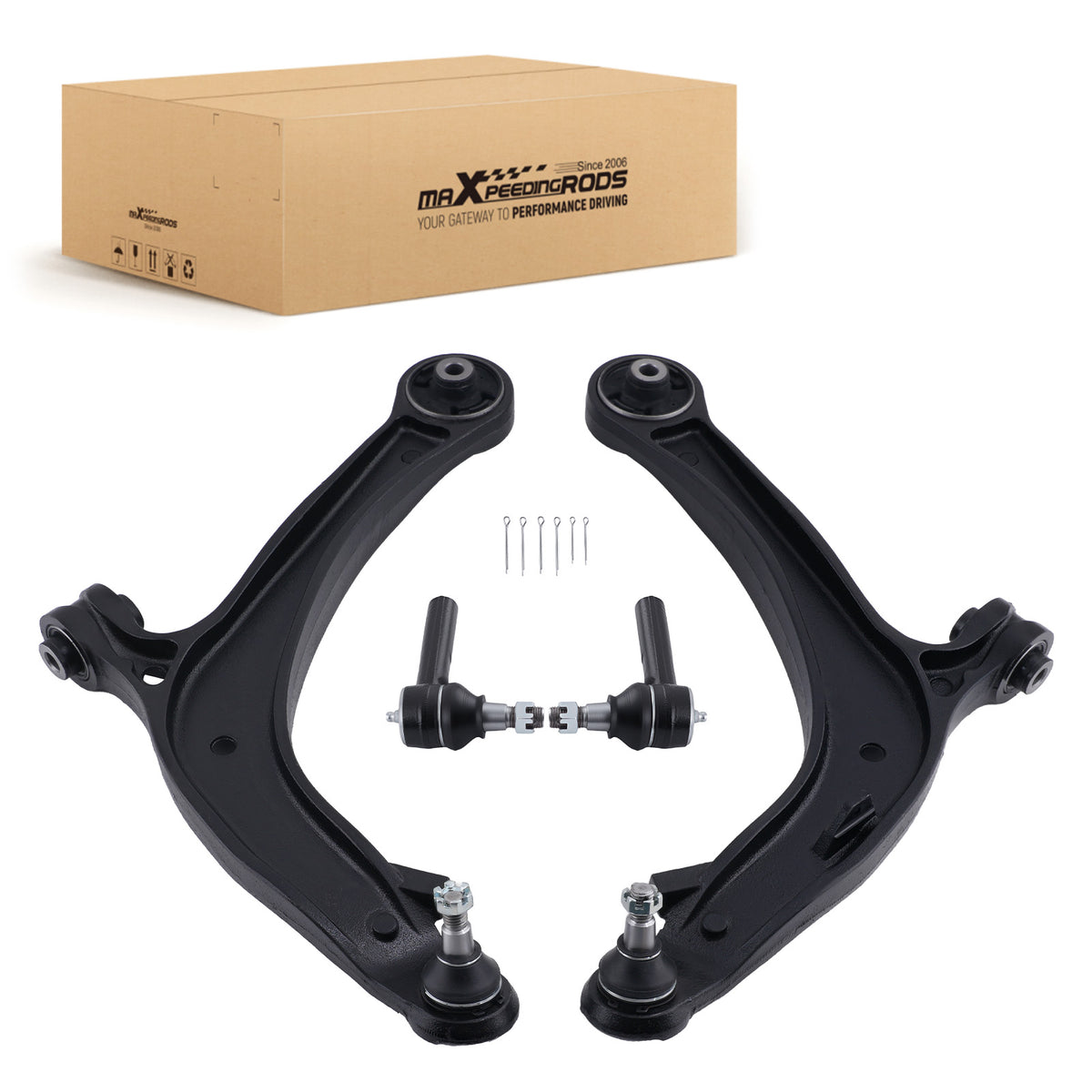 4x Front Lower Control Arms Tie Rods Kit For 2011 2012-2017 compatible For Honda Odyssey