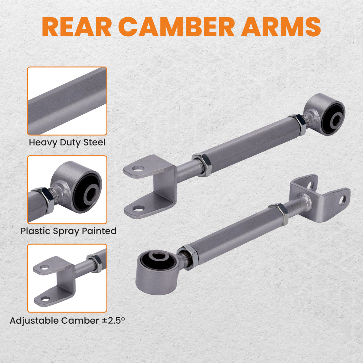 Pair Rear Adjustable Camber Control Arms Kit compatible For Dodge Journey 2009-2010