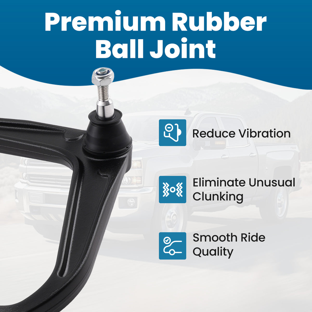 10x Front Upper Control Arms Ball Joints For 2011 - 2019 compatible For Chevy Silverado 3500 HD