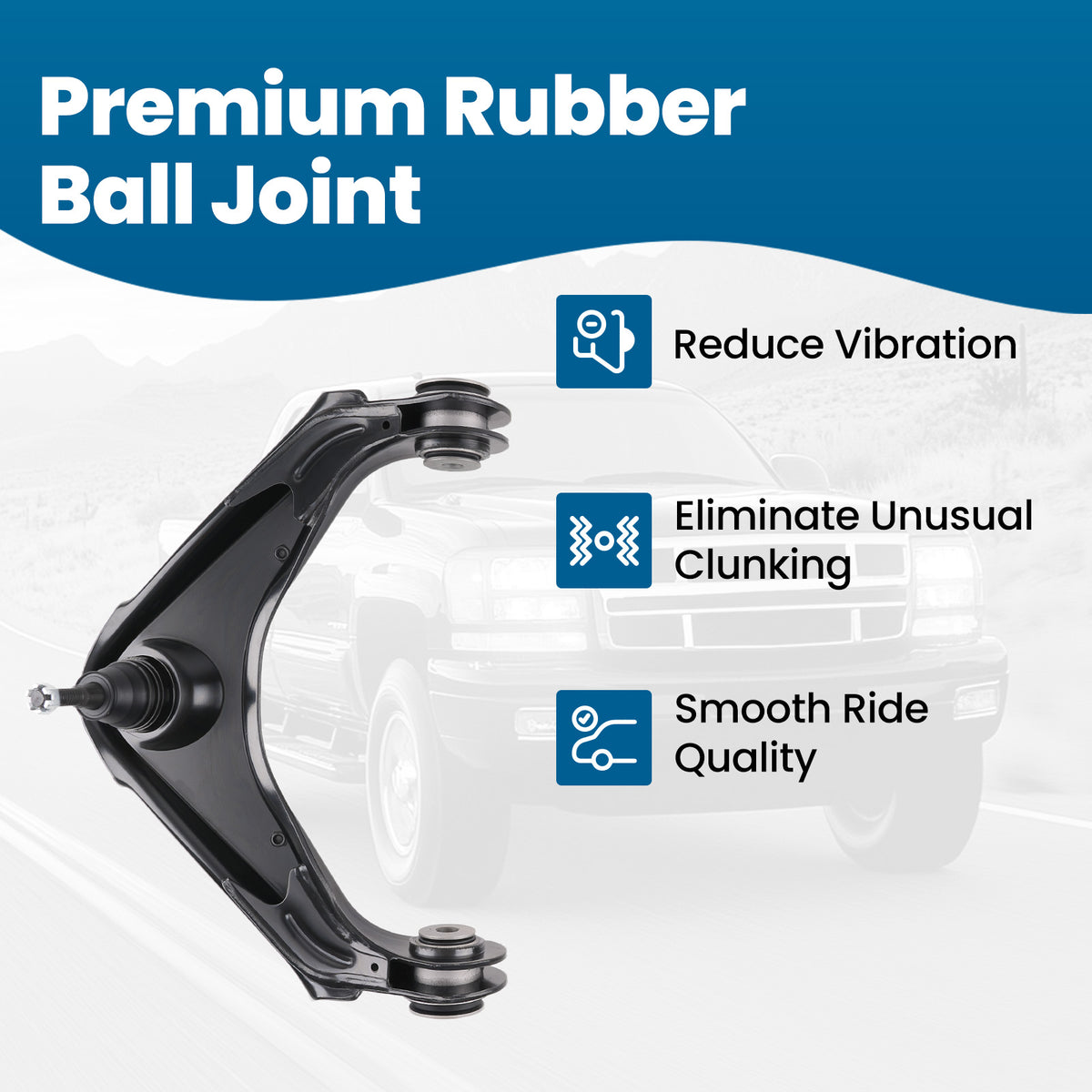 Front Upper Control Arms Ball Joints compatible For Chevrolet Silverado 2500 HD compatible For Hummer H2
