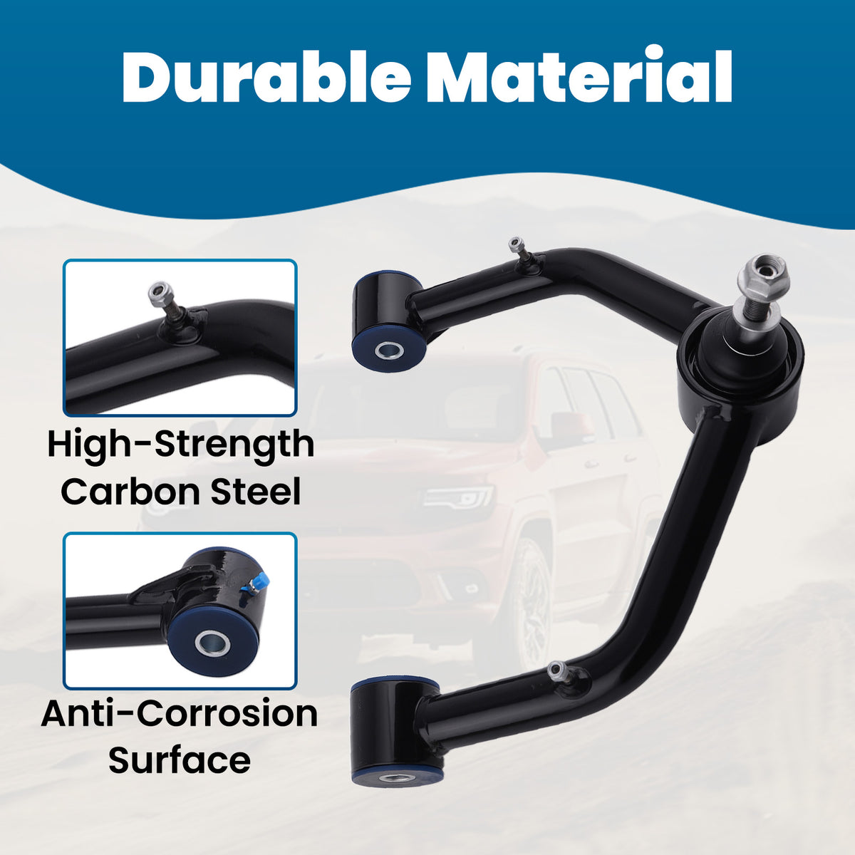 2x Front Upper Control Arms 2-4" Lift For 1999-2006 compatible For Chevy Silverado 1500 compatible For Sierra