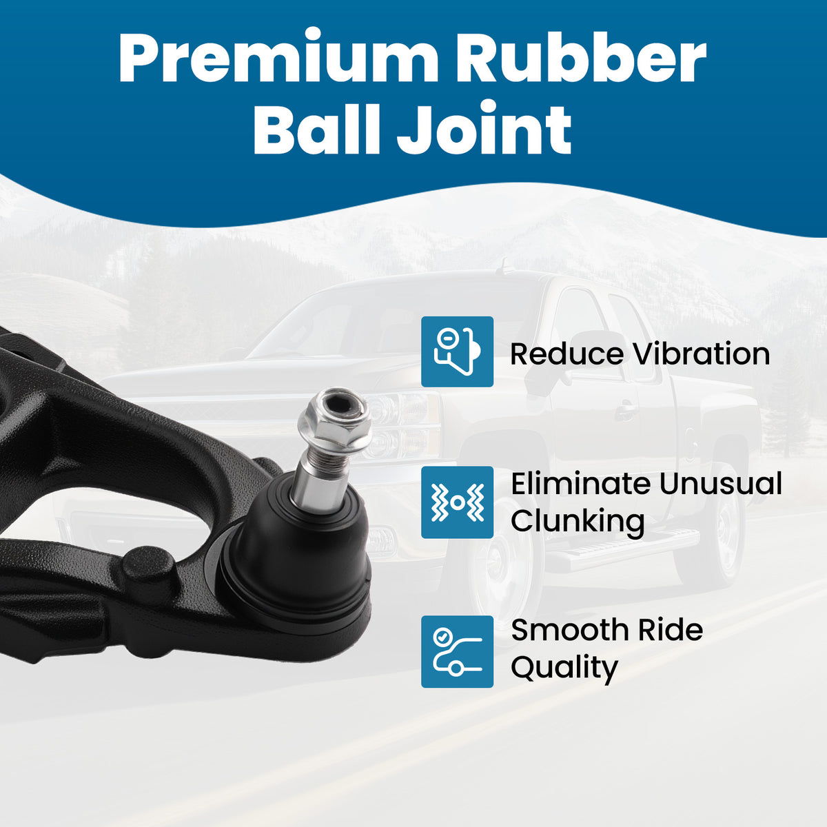 RH Front Right Lower Control Arm w/Ball Joint compatible For Chevy Silverado 1500 K620889