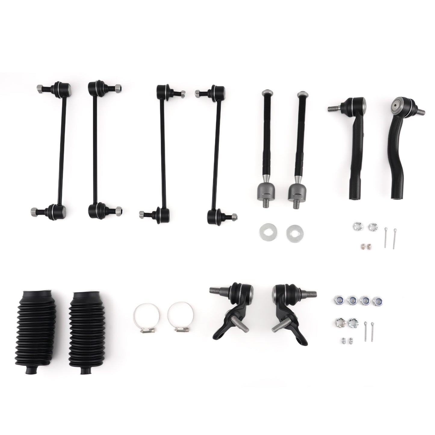 12pc Front Ball Joint Inner Outer Tie Rod compatible For Toyota Camry 2007-2011