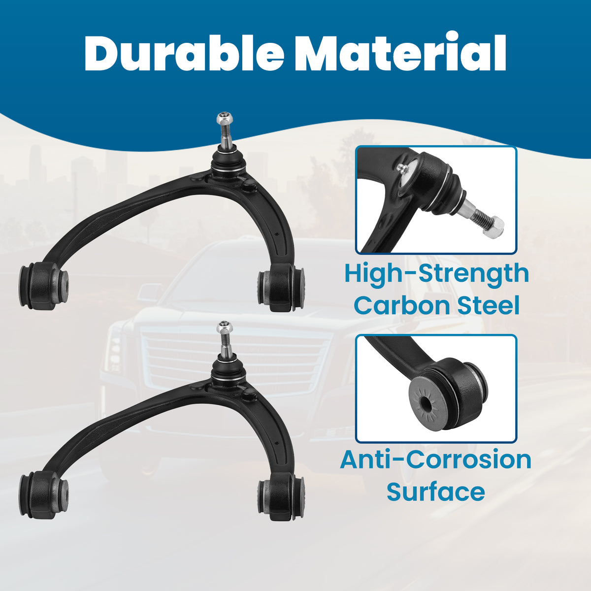 8x Front Upper Control Arm Sway Bar Kit compatible For Chevy Silverado 1500 compatible For Tahoe 2007-2013