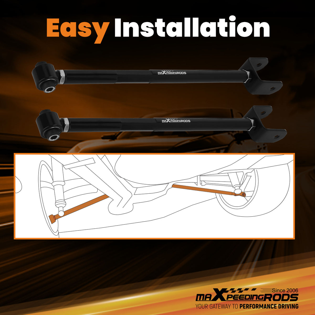 Adjustable Rear Lower Coil Camber Control Arm Toe compatible For BMW 3 Series E36 E46 Z4 X3