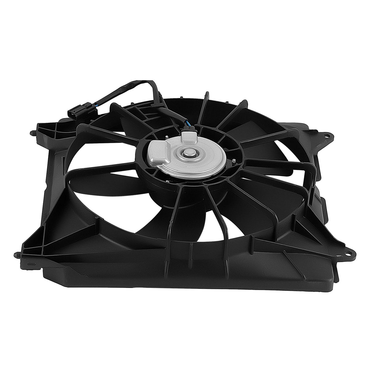 2Pcs Radiator Cooling Fan Set w/ Blade MotorShroud compatible For Honda Accord 2013-2017
