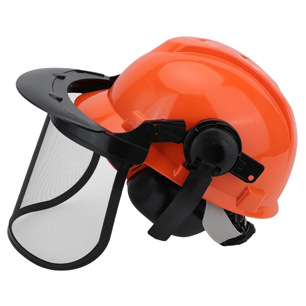 Chainsaw Protective Metal Face Shield For Forestry Safety Helmet with Earmuffs