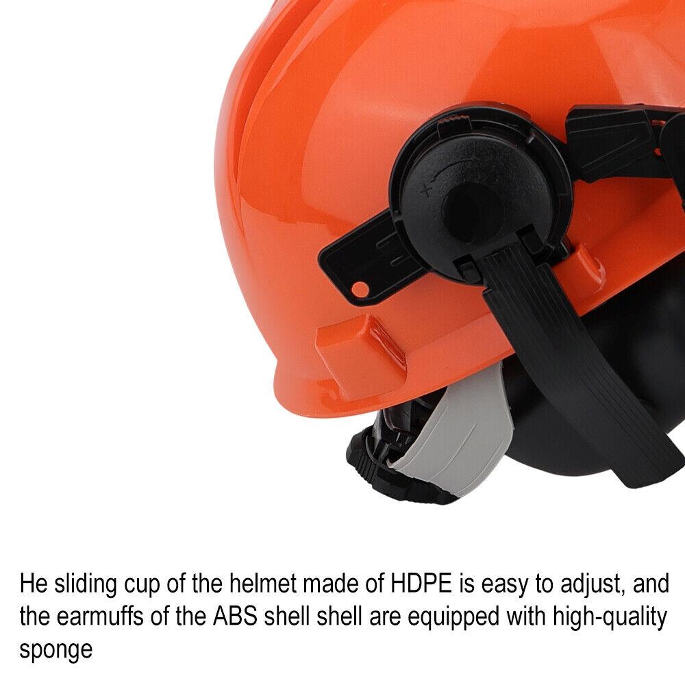 Chainsaw Protective Metal Face Shield For Forestry Safety Helmet with Earmuffs