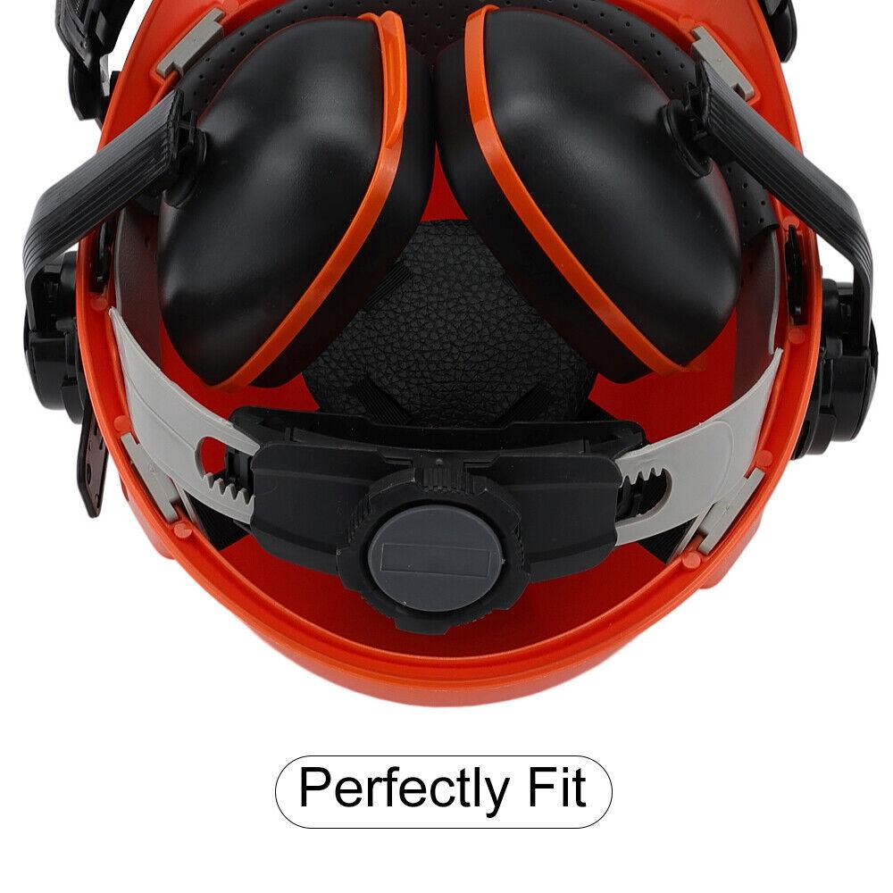 Chainsaw Protective Metal Face Shield For Forestry Safety Helmet with Earmuffs