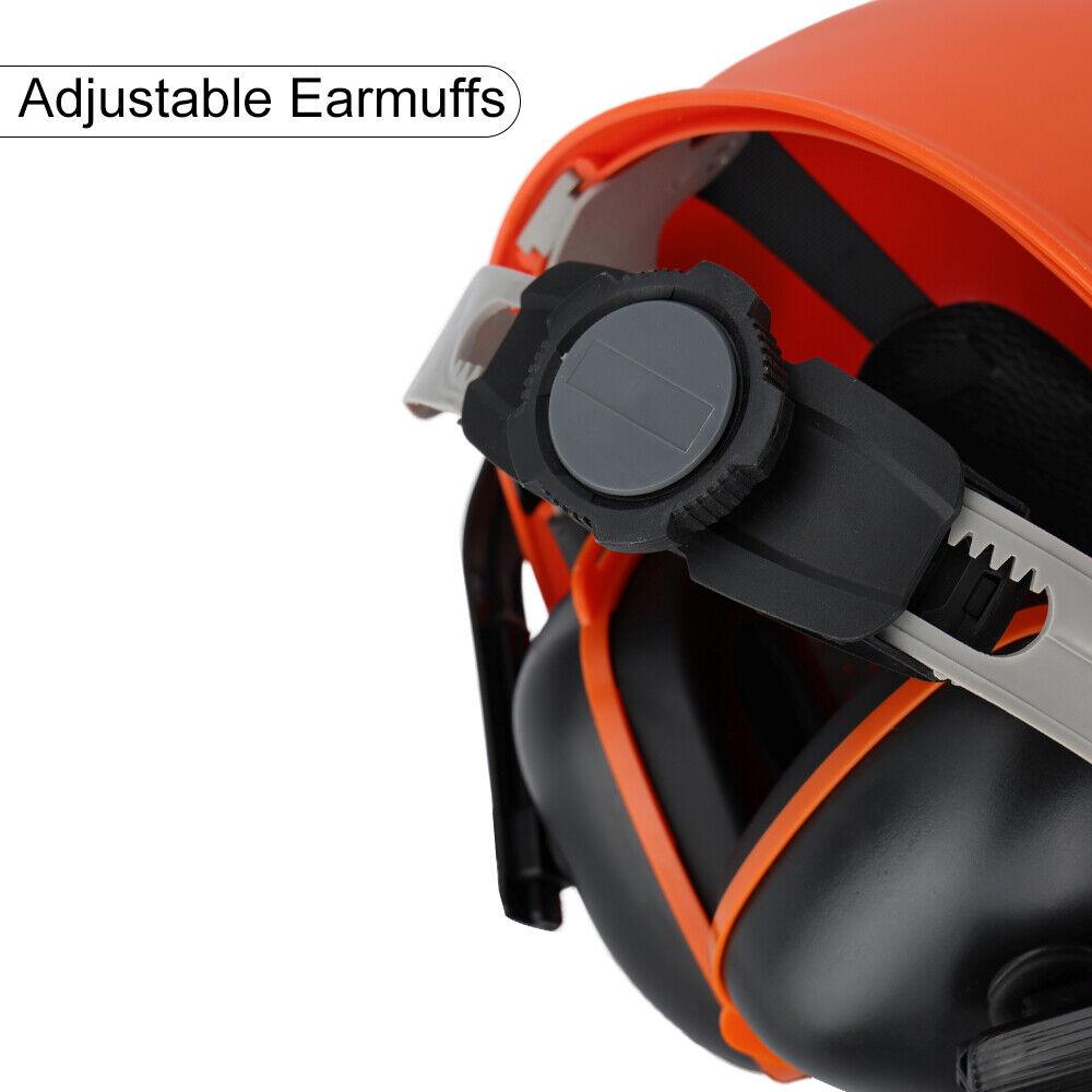 Chainsaw Protective Metal Face Shield For Forestry Safety Helmet with Earmuffs