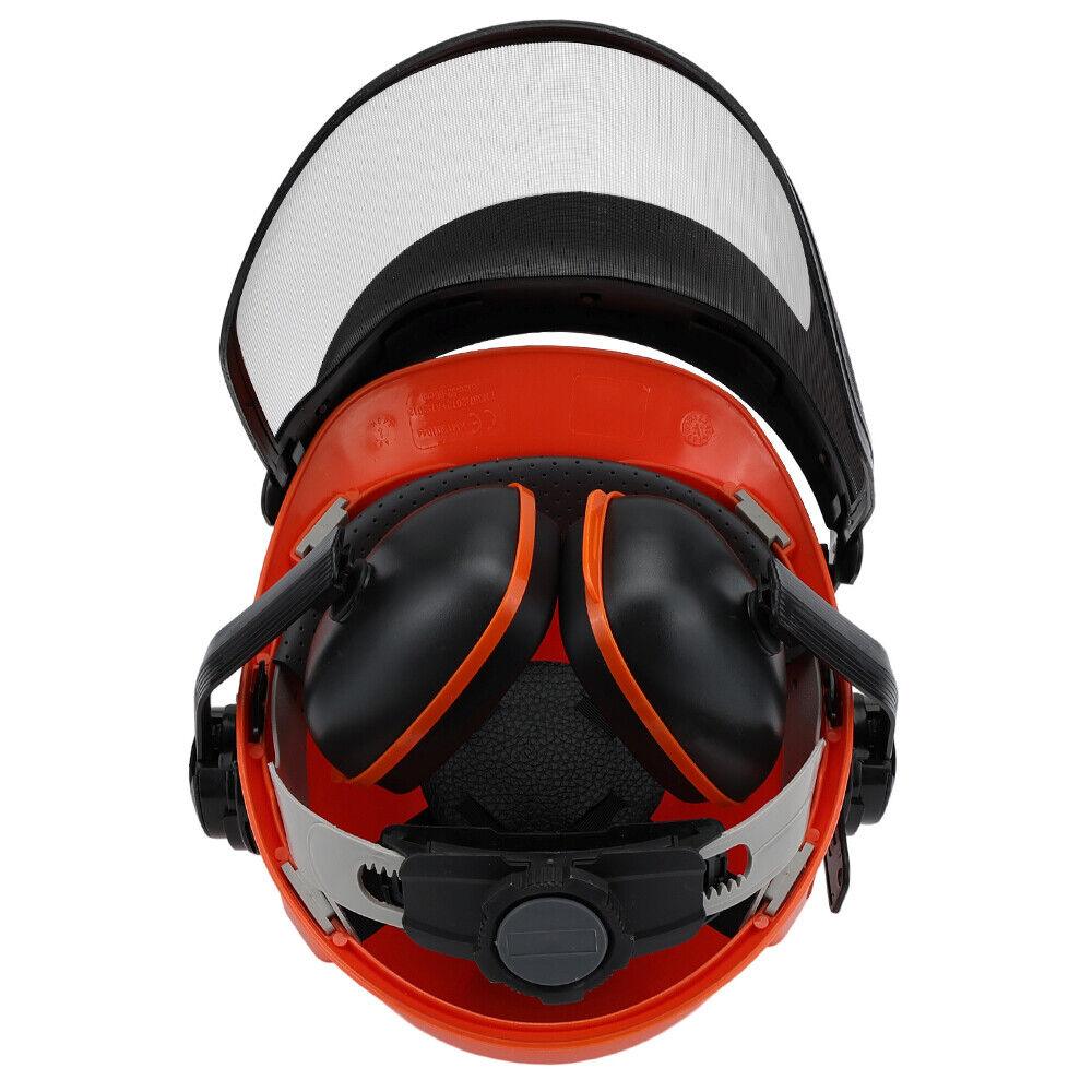 Chainsaw Protective Metal Face Shield For Forestry Safety Helmet with Earmuffs